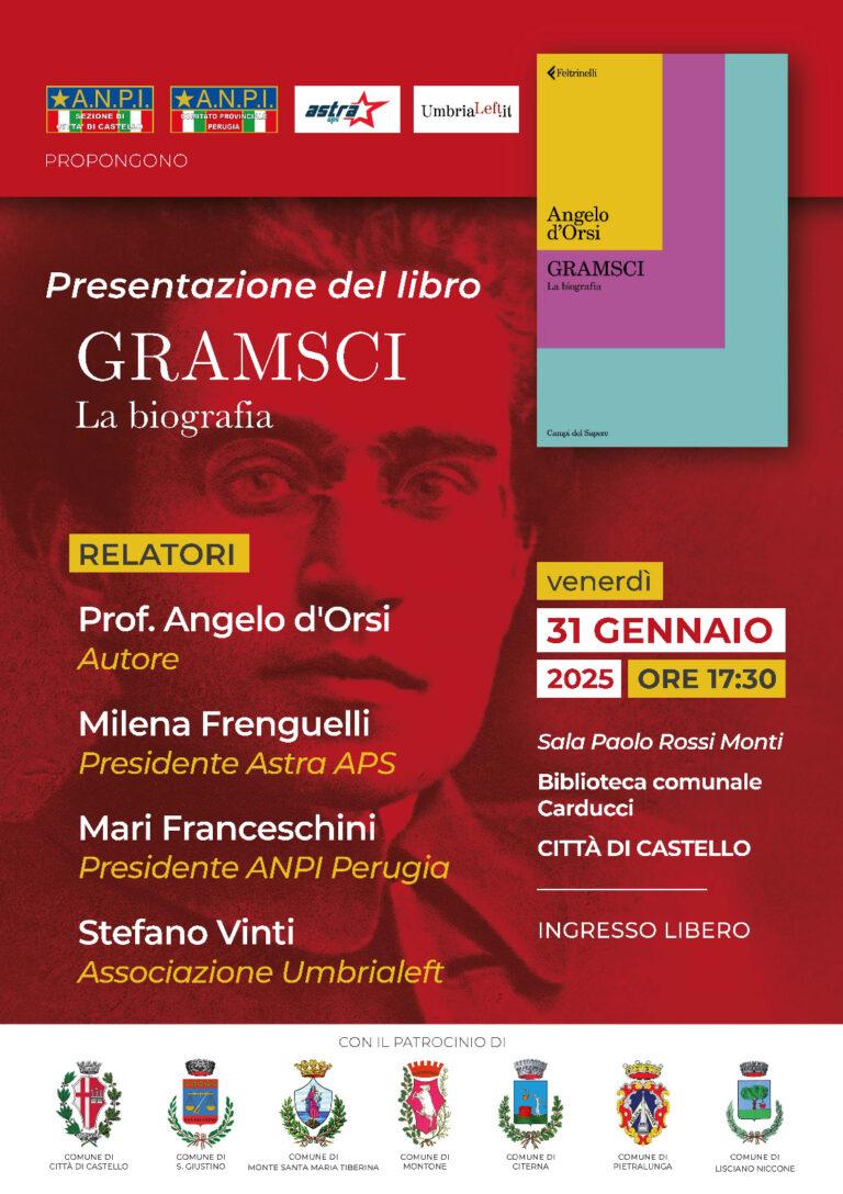 Il professor Angelo d’Orsi a Città di Castello per presentare il libro “Gramsci. La biografia”