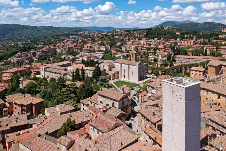 Perugia vista dall’alto della Torre degli Sciri in occasione della Giornata internazionale dei diritti delle donne visita guidata d’eccezione per avvicinarsi alla figura di Maria Montessori