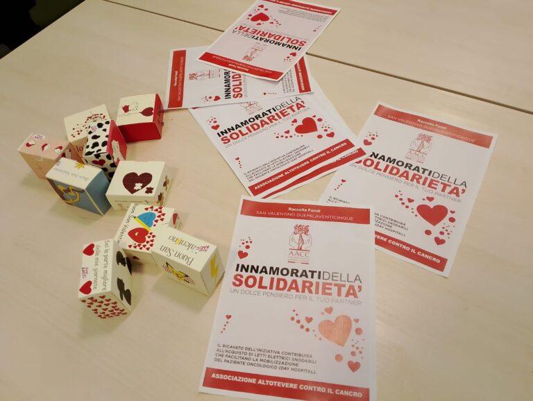“Innamorati della Solidarietà”, successo per l’iniziativa valentiniana dell’Associazione Altotevere Contro il Cancro finalizzata all’acquisto di letti elettrici snodabili che facilitano la mobilizzazione dei pazienti oncologici in day hospital