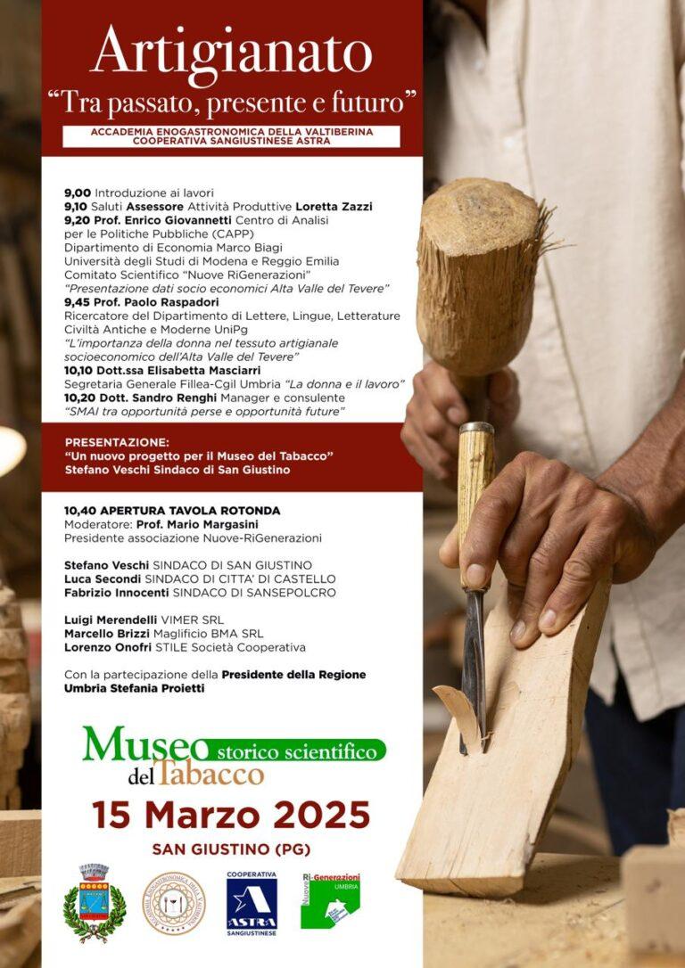 Sabato 15 marzo al museo del tabacco “Artigianato tra “Tra passato, presente e futuro”