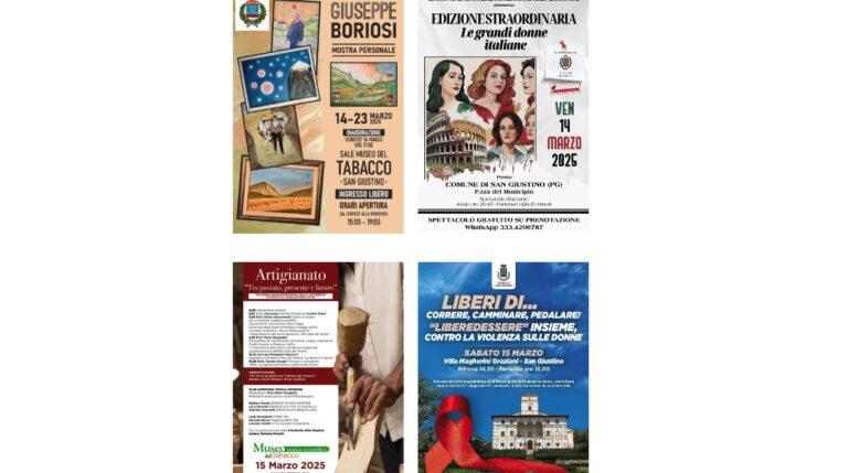 A San Giustino Venerdì 14 e Sabato 15 marzo due giorni ricchi di eventi con il patrocinio del Comune. Gli appuntamenti