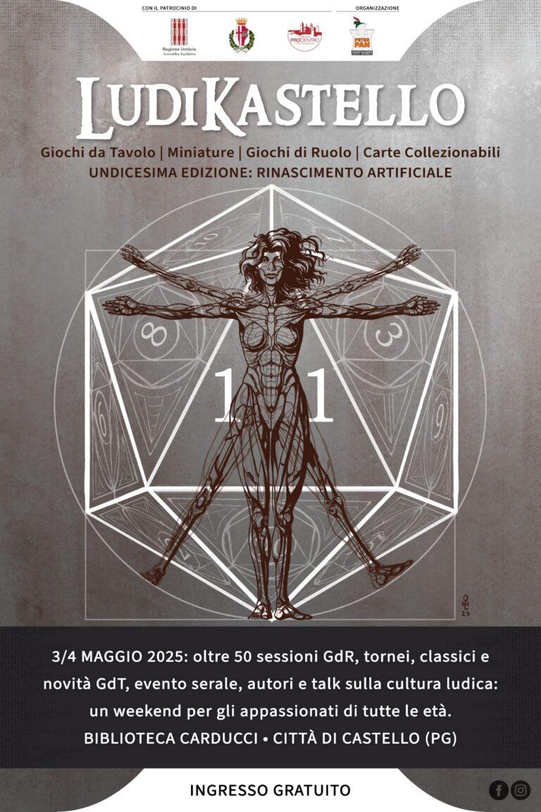 Città di Castello, “capitale” dei giochi da tavolo, di ruolo, miniature e carte collezionabili – Sabato 3 e domenica 4 Maggio, al via “LudiKastello”. Il programma