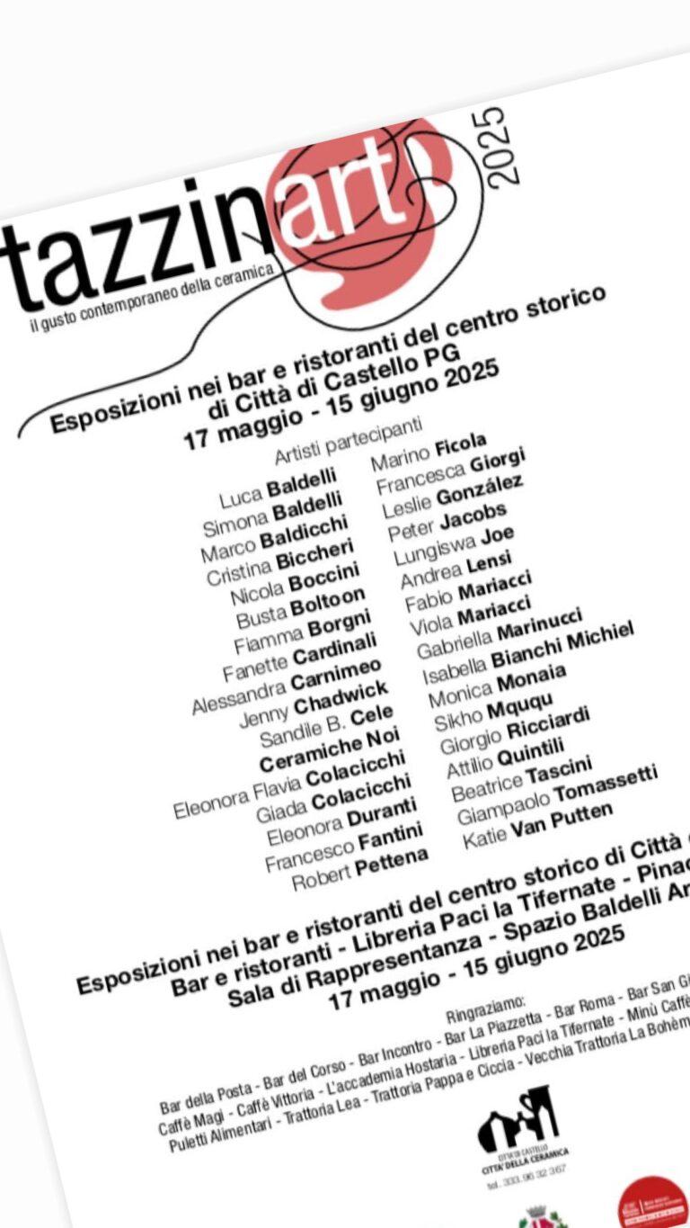 Sabato 17 Maggio alle ore 12 in Pinacoteca, anteprima stampa dell’evento “TazzinArt”