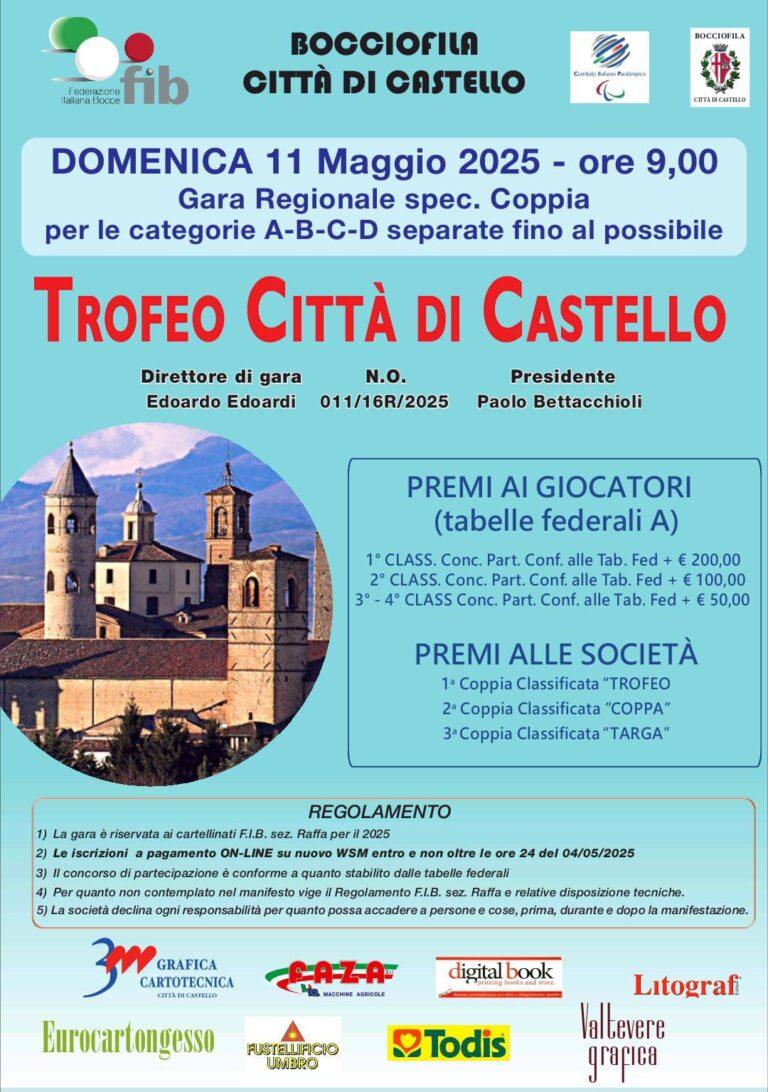 Domenica 11 maggio a Città di Castello gara regionale di bocce a coppie