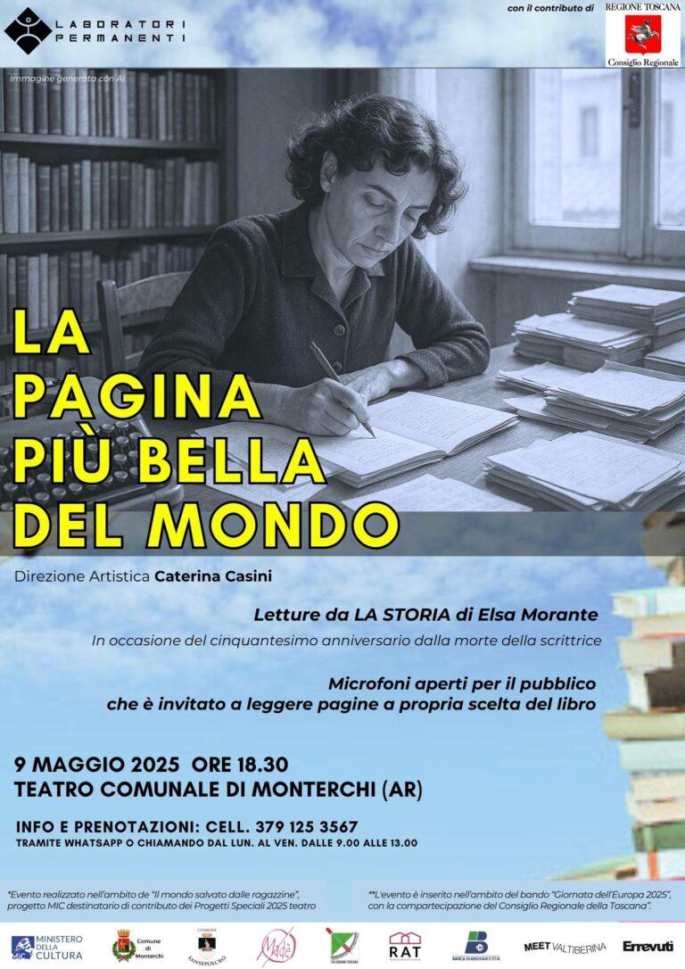Torna il consueto appuntamento con “La pagina più bella del mondo”: il 9 maggio ore 18.30 al Teatro Comunale di Monterchi
