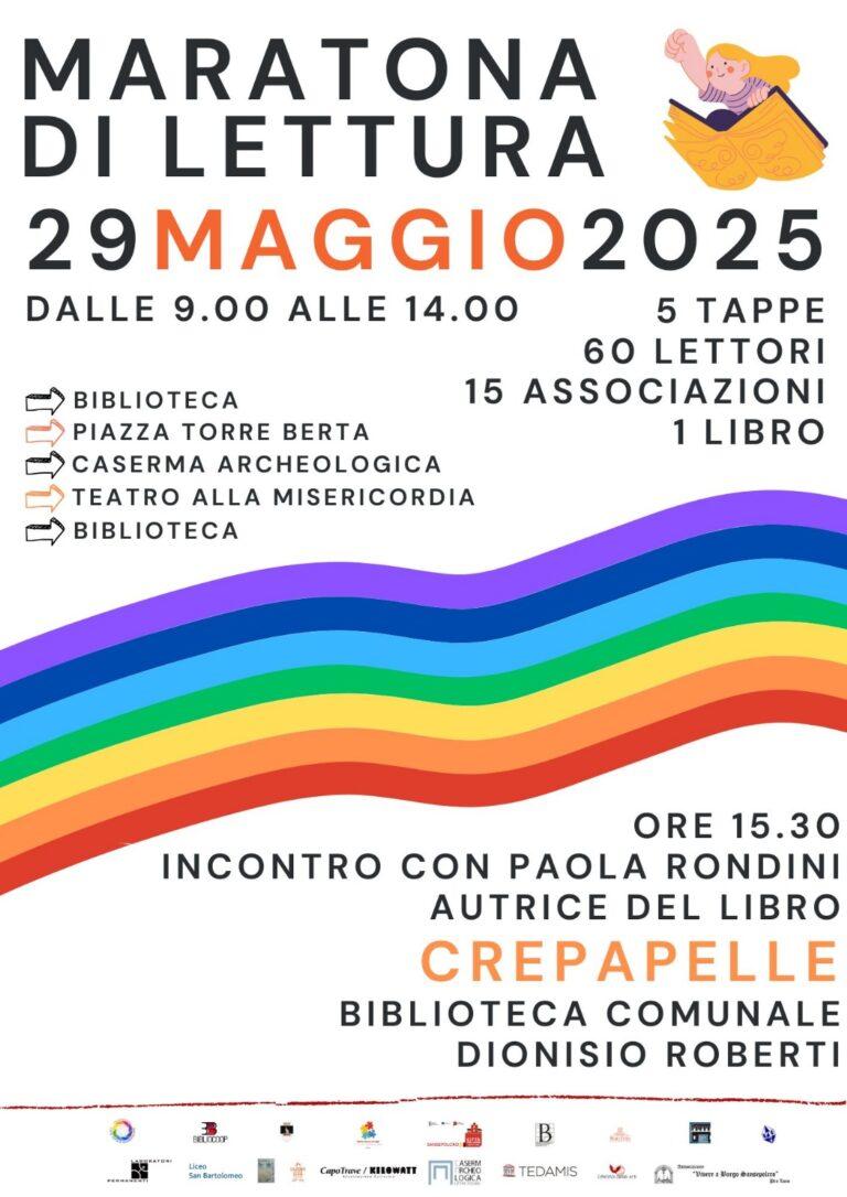 Maratona di Lettura e incontro con l’autrice Paola Rondini – Sansepolcro, 29 maggio 2025