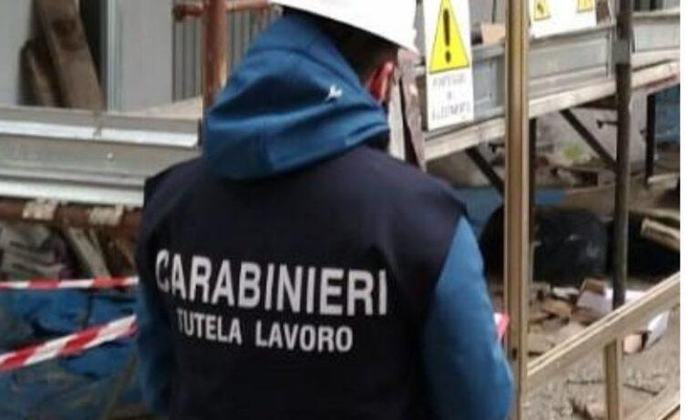 Foligno: gravi violazioni in materia di salute e sicurezza all’interno di cantiere destinatario di fondi PNRR. I Carabinieri per la Tutela del Lavoro sequestrano l’area, sospendono le attività in cantiere e deferiscono 2 persone