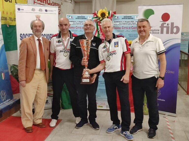 Bocce: la formazione della bocciofila Cerbara formata trionfa nel Trofeo Città di Castello. La classifica
