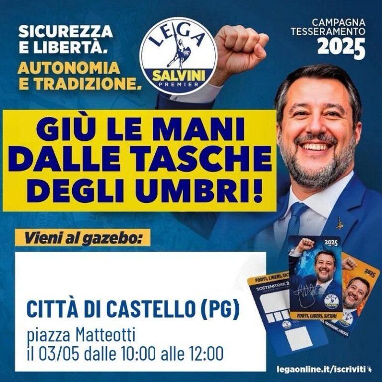 La Lega Città di Castello torna in piazza contro la manovra fiscale