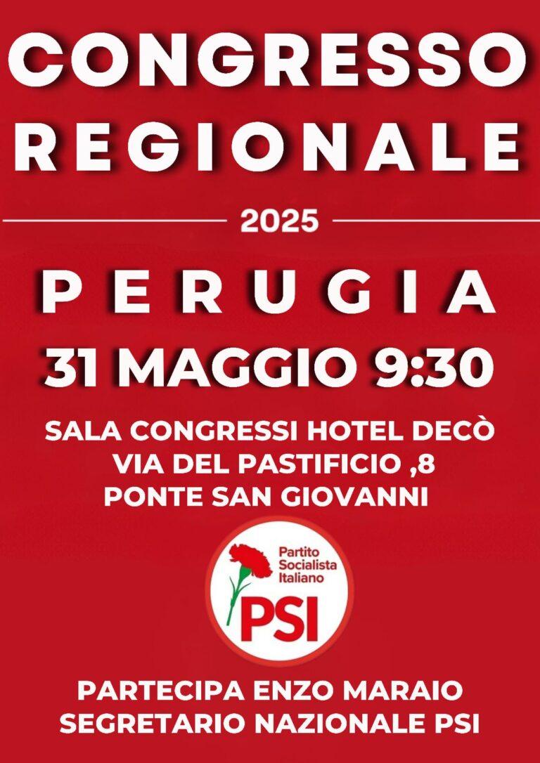 Sabato a Perugia il Congresso Regionale del Partito Socialista