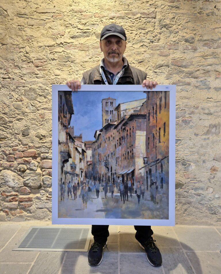 Walter Marchese si aggiudica la terza edizione di “Arezzo e le sue vallate” il concorso di pittura estemporanea che si è svolto domenica 25 maggio nel centro storico