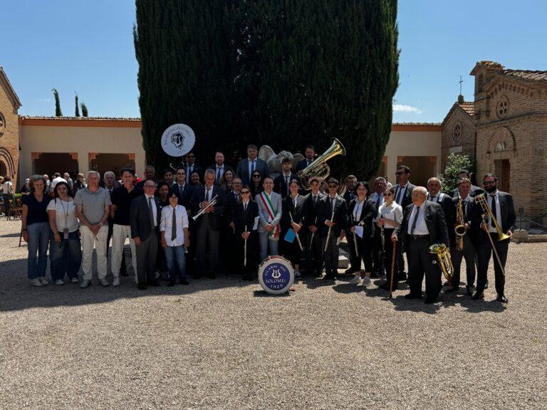 Cento anni per la Filarmonica di Solomeo: cerimonia dedicata a soci e fondatori a inaugurare il calendario di eventi di questo importante traguardo
