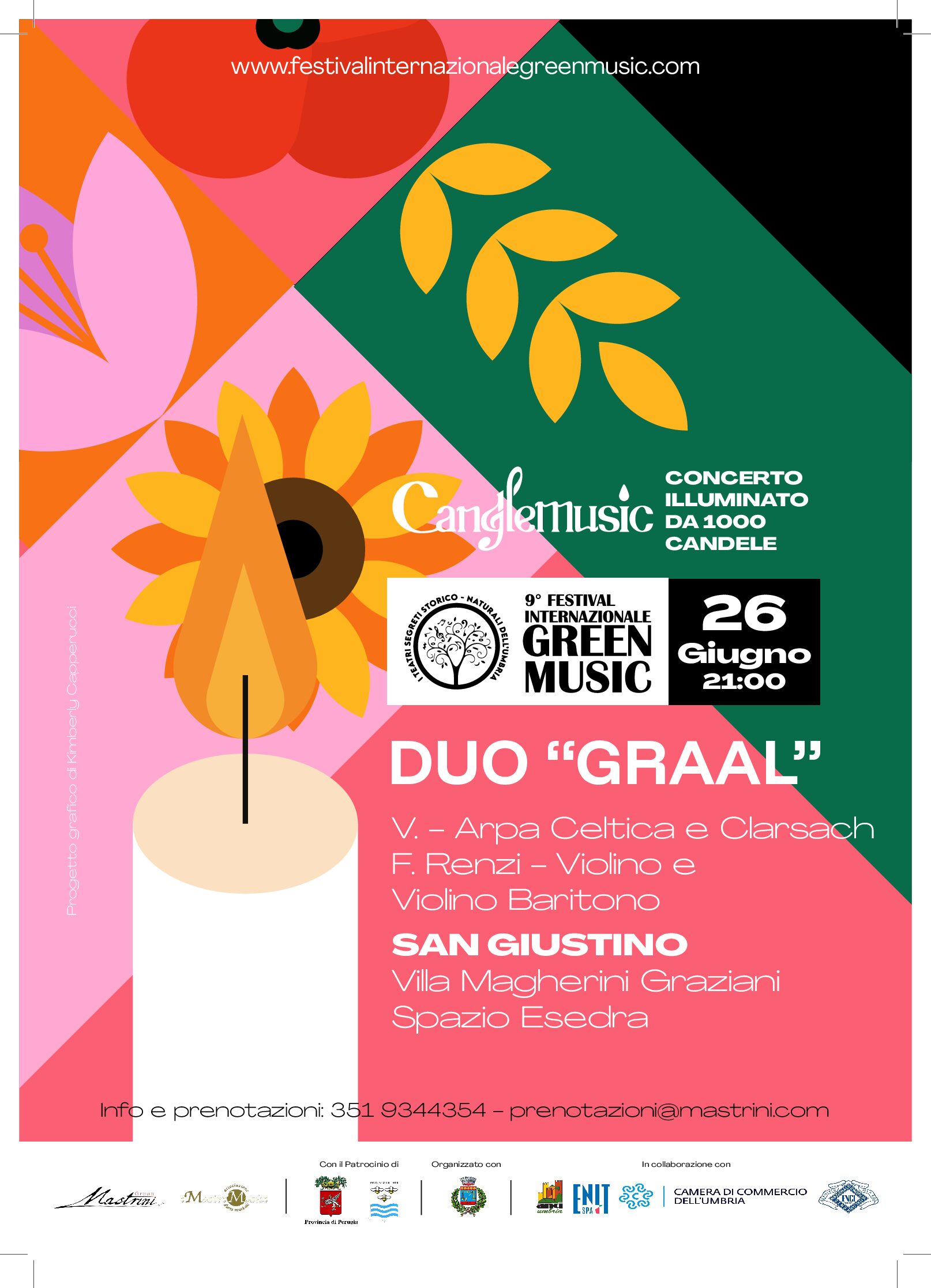 Giovedì 26 giugno a Villa Graziani un concerto magico a lume di candela con il Duo Graal