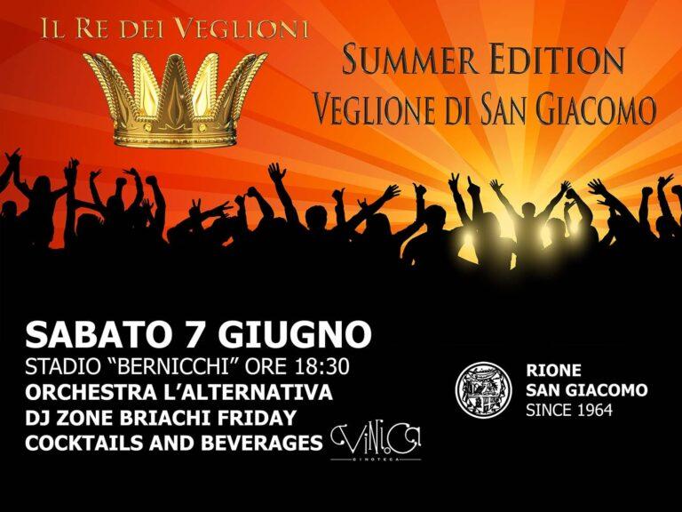 San Giacomo Summer Edizione 2025: sabato 7 giugno allo Stadio Bernicchi la terza edizione del veglione estivo