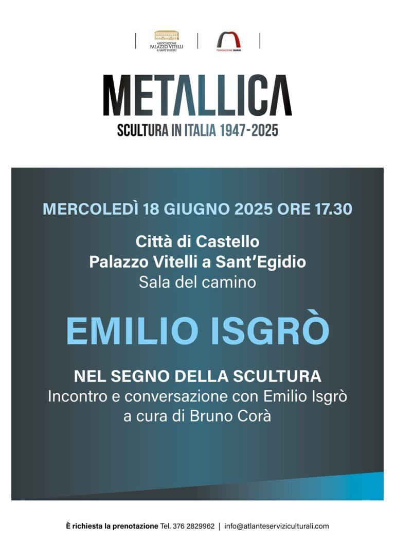 “Metallica – Scultura in Italia 1947-2025”: incontro con il Maestro Emilio Isgrò che interverrà sul tema “Nel segno della scultura”