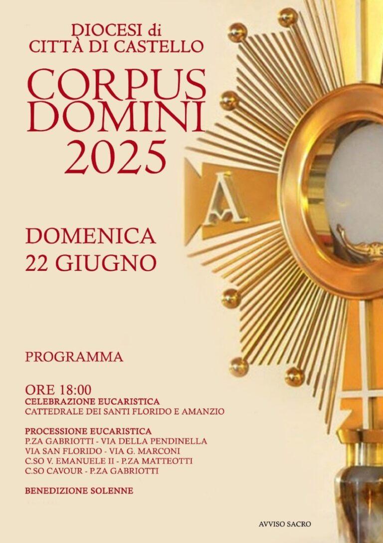 Domenica 22 giugno: Corpus Dominiin processione per le vie della città