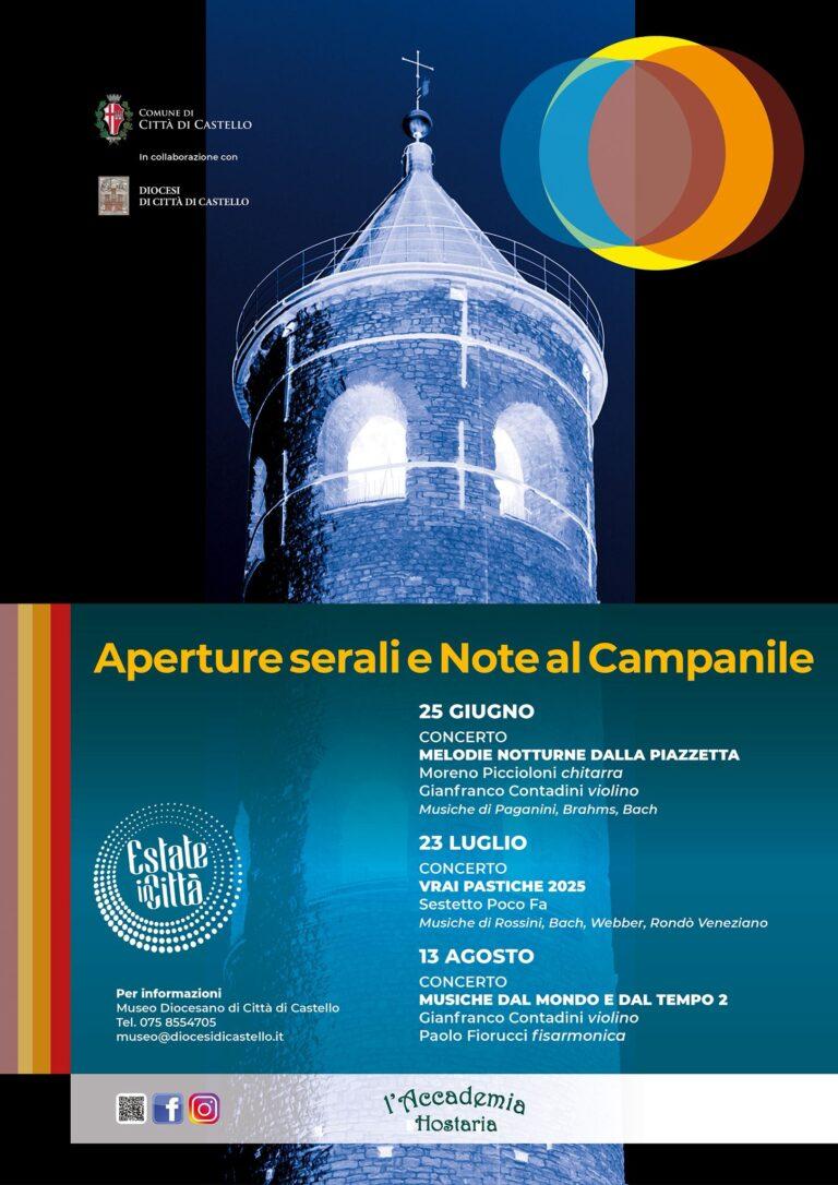 Aperture serali e note al campanile cilindrico, tre gli appuntamenti
