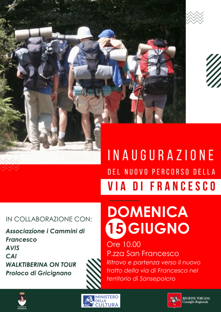 Sansepolcro inaugura il nuovo tratto della Via di Francesco: un investimento per la sicurezza e la valorizzazione del cammino
