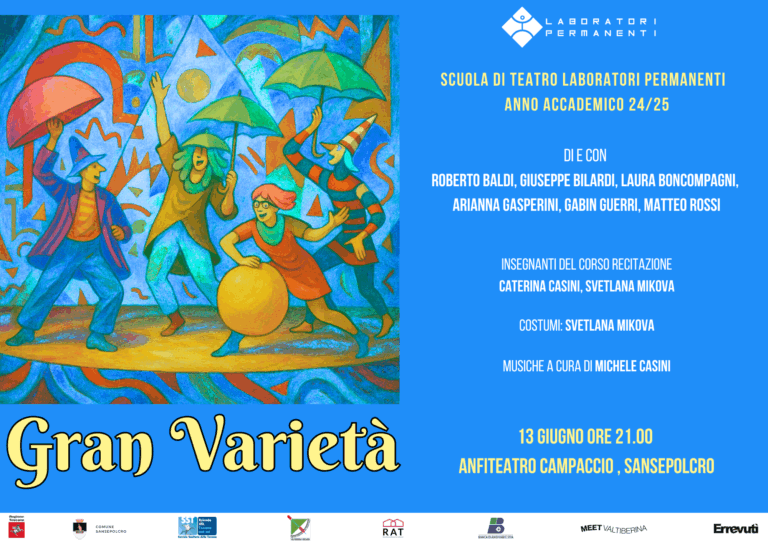 “Gran Varietà”: a Sansepolcro saggio di chiusura della Scuola di Teatro di Laboratori Permanenti