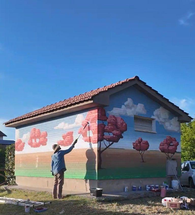 Città di Castello: la Street Art omaggia la Ciliegia, la cabina elettrica di Cerbara diventa opera d’arte