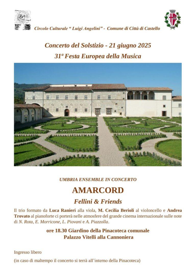 “Festa della Musica 2025: Concerto del Solstizio a Città di Castello”