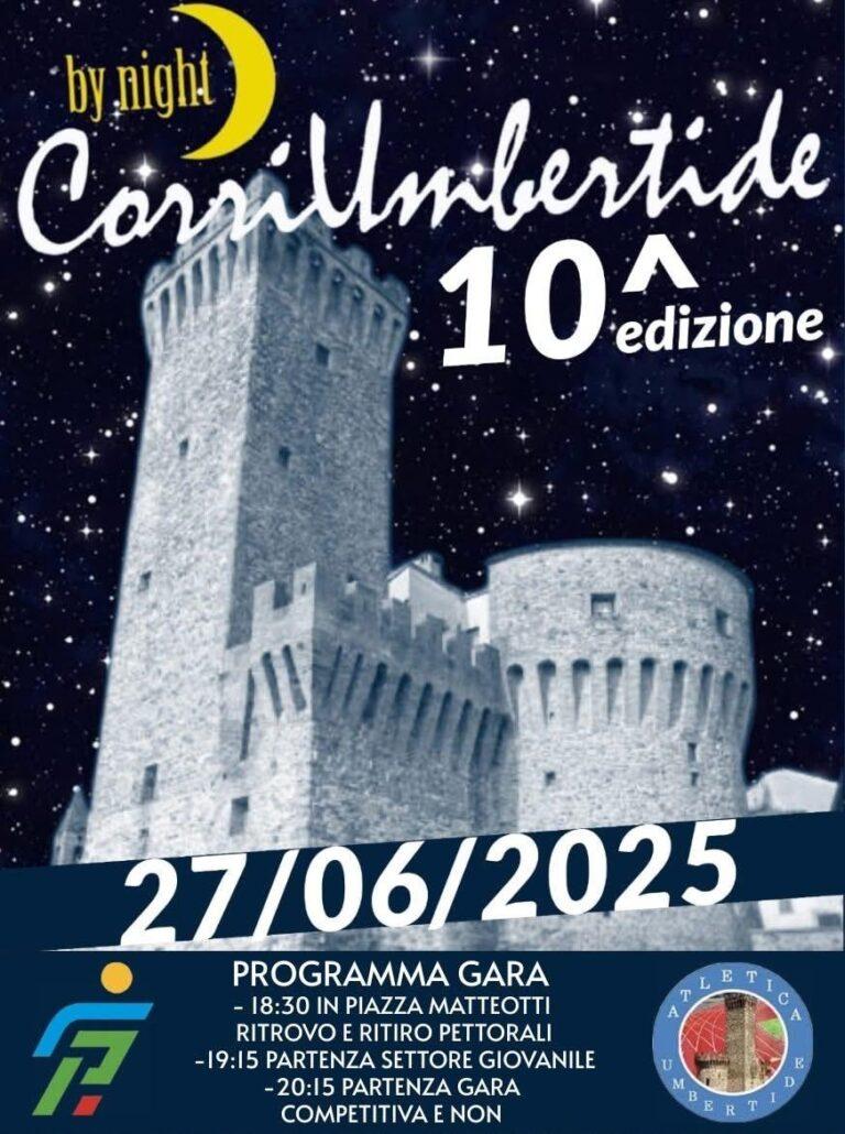 CorriUmbertide by Night: venerdì 27 giugno la decima edizione della corsa notturna