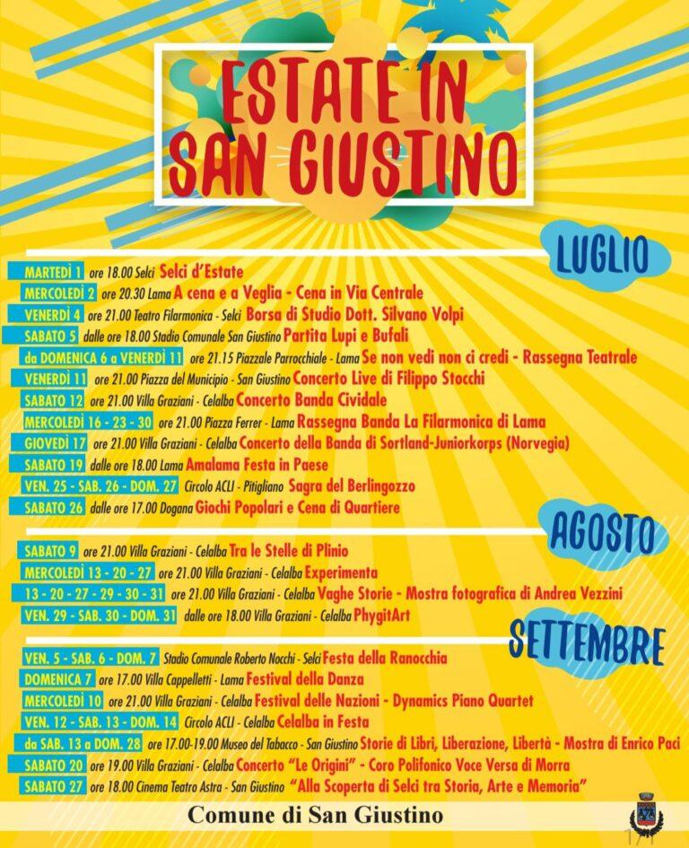 Estate in San Gustino: un ricco cartellone di eventi per l’estate 2025. Tutte le date di luglio agosto e settembre