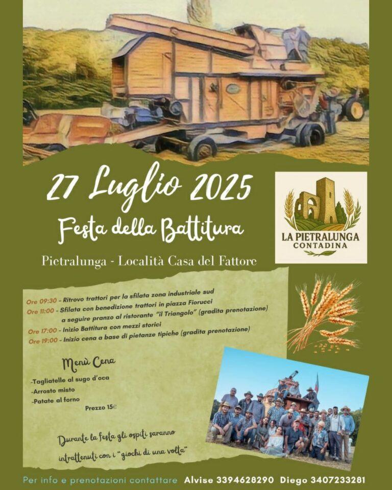 Festa della Battitura 2025 a Pietralunga: tradizione e divertimento domenica 27 luglio