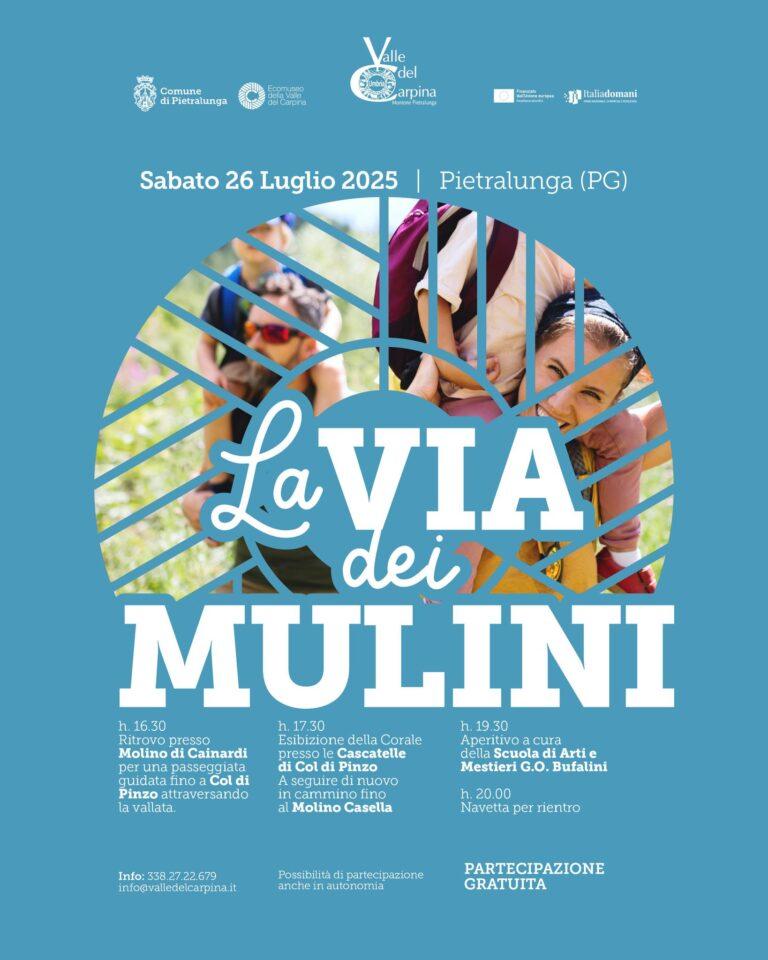 Un sabato d’estate tra natura e musica “La Via dei Mulini”: esperienza unica a Pietralunga