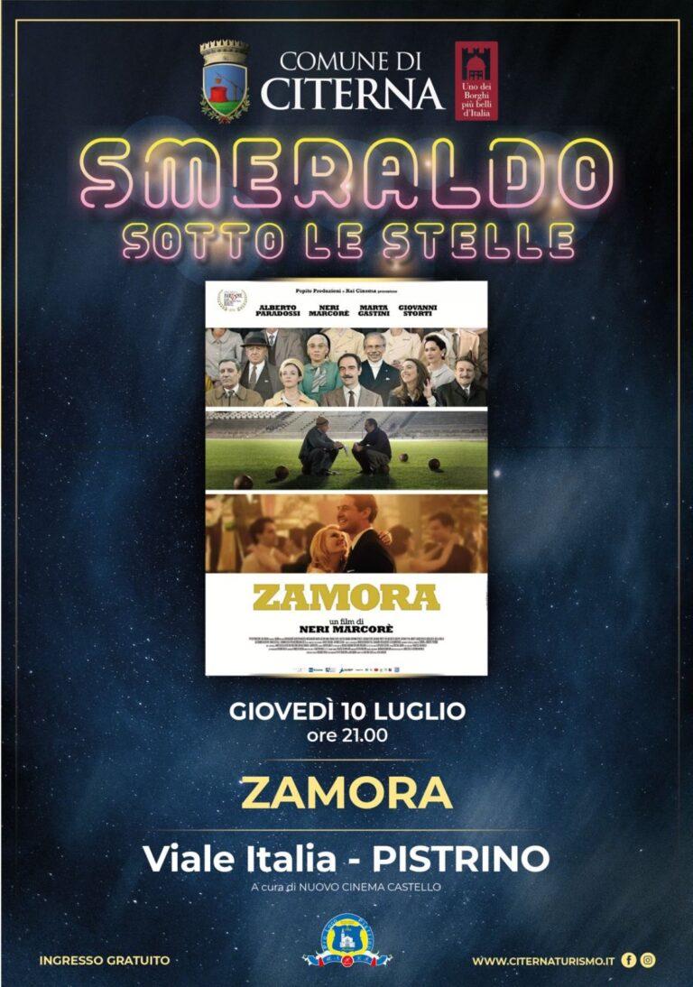 Questa sera secondo appuntamento del cinema “Smeraldo sotto le stelle” con “Zamora”