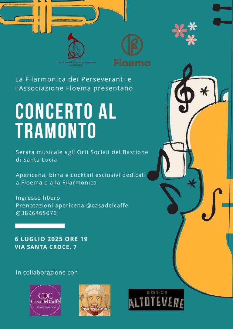 Domenica 6 luglio, Concerto al Tramonto, presso gli irti del Bastione di santa Lucia a Sansepolcro