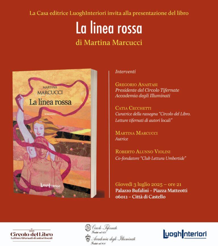 Circolo del Libro II Edizione: Giovedì 3 luglio Marina Marcucci presenta “La linea rossa”