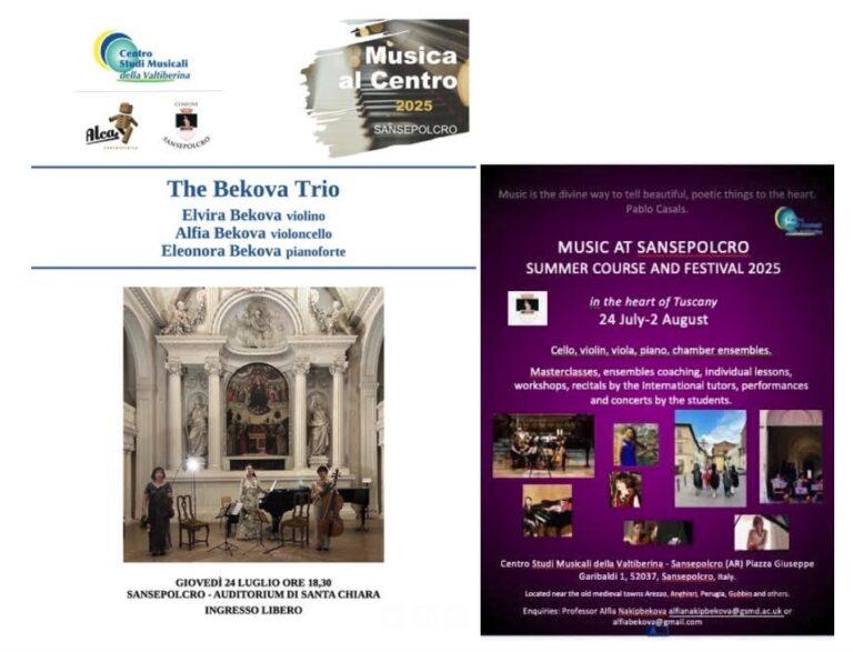 Torna il Bekova Trio al Centro Studi Musicali della Valtiberina