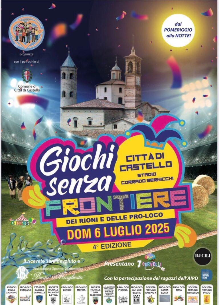 4° edizione di Giochi Senza Frontiere: sport e divertimento sfida tra Rioni e Pro Loco il 6 luglio allo Stadio Comunale “Corrado Bernicchi”
