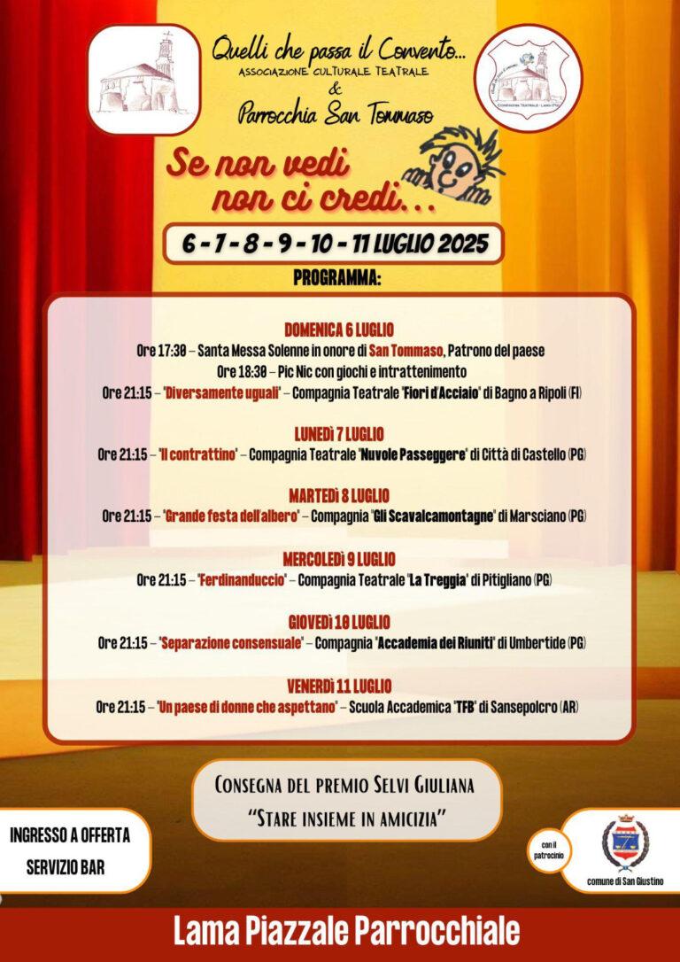 Festa di San Tommaso Apostolo, patrono della comunità parrocchiale di Lama, al via la Rassegna Teatrale “Se non vedi non ci credi”
