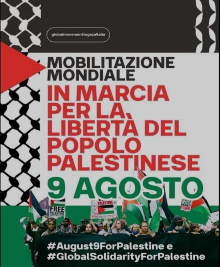 Insieme Possiamo aderisce alla mobilitazione per la libertà del popolo Palestinese