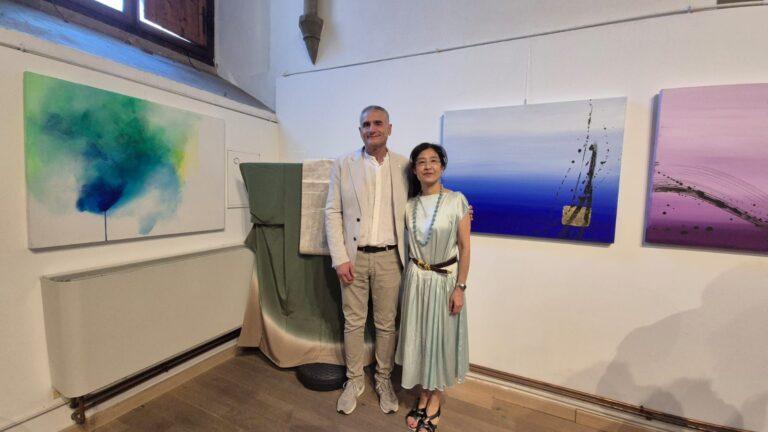 Inaugurata “Trame”  Pittura e Kimoni