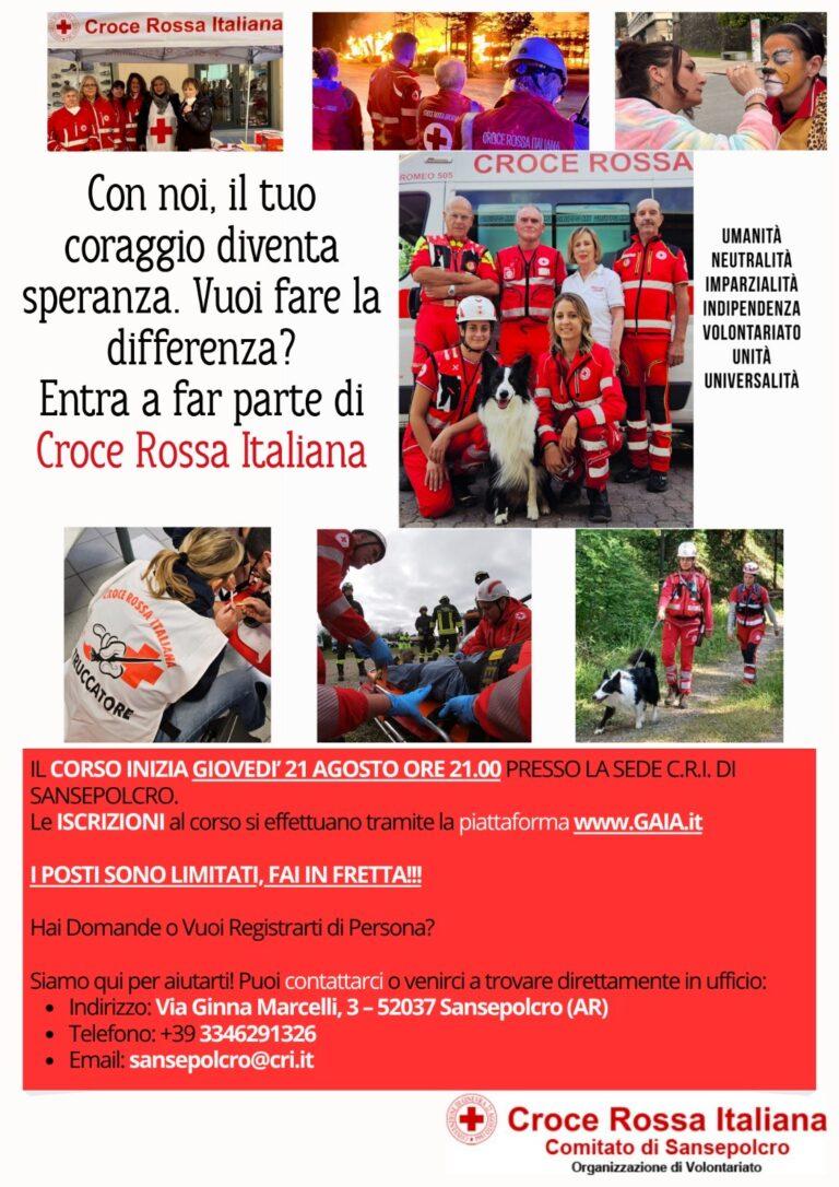 Al via a Sansepolcro il corso di formazione per Volontari della Croce Rossa