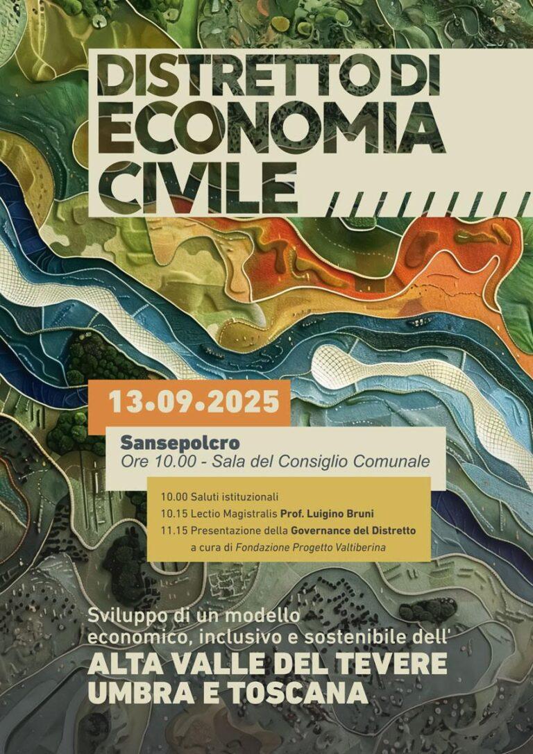 Distretto di Economia Civile, il 13 settembre a Sansepolcro l’evento di lancio ufficiale