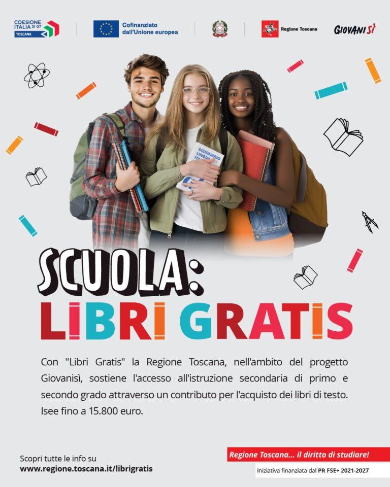 Libri Gratis: contributo per l’acquisto dei libri di testo per le scuole medie e superiori in Toscana