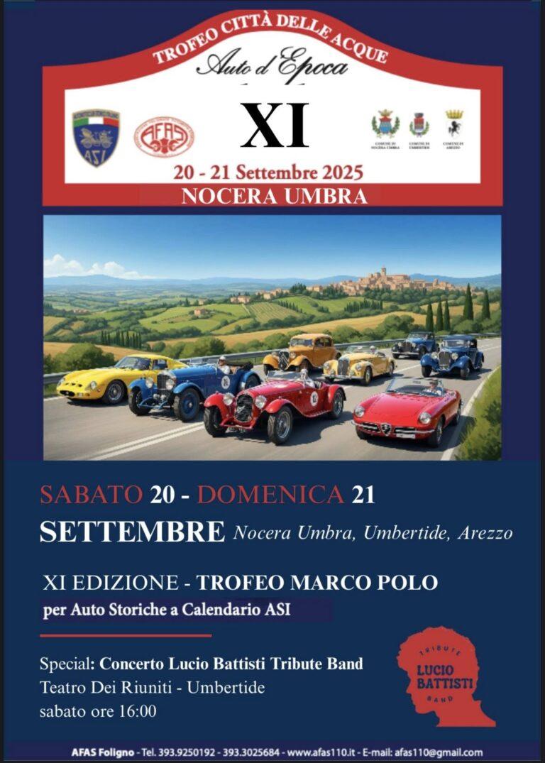 Sabato 20 settembre Umbertide ospita il “XI Trofeo Città delle Acque” auto d’epoca