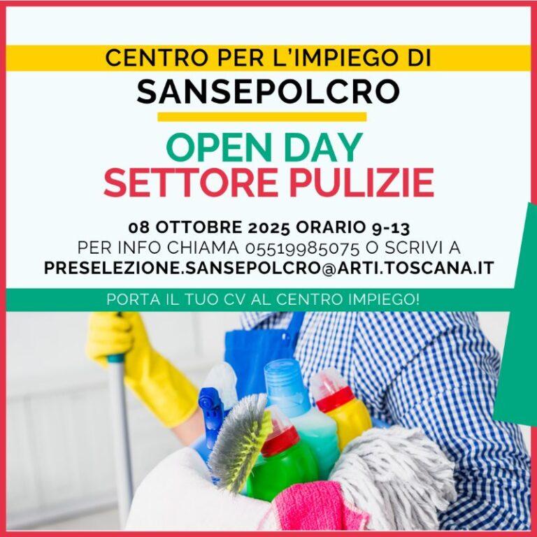 Trova lavoro nel settore pulizie: Open Day del Centro per l’Impiego di Sansepolcro