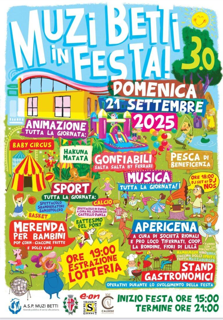 Muzi Betti in Festa 3.0′: una giornata di beneficenza a Città di Castello