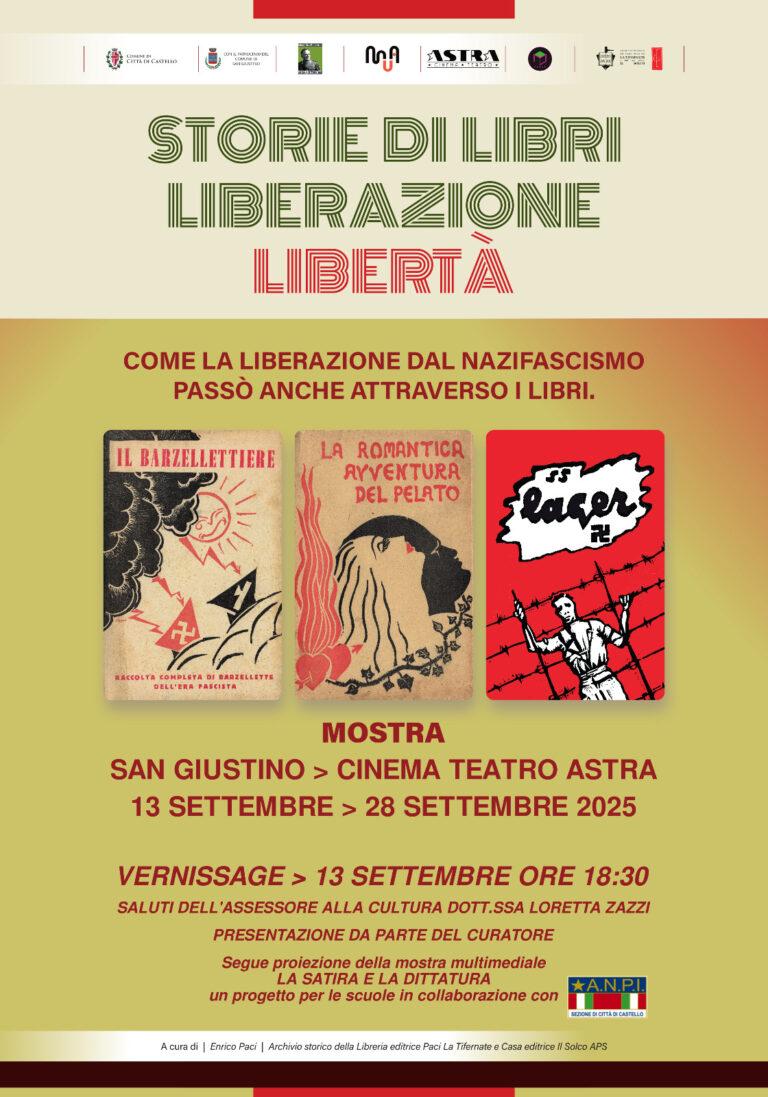 Mostra “Storie di libri, liberazione, libertà” al cinema teatro Astra di San Giustino