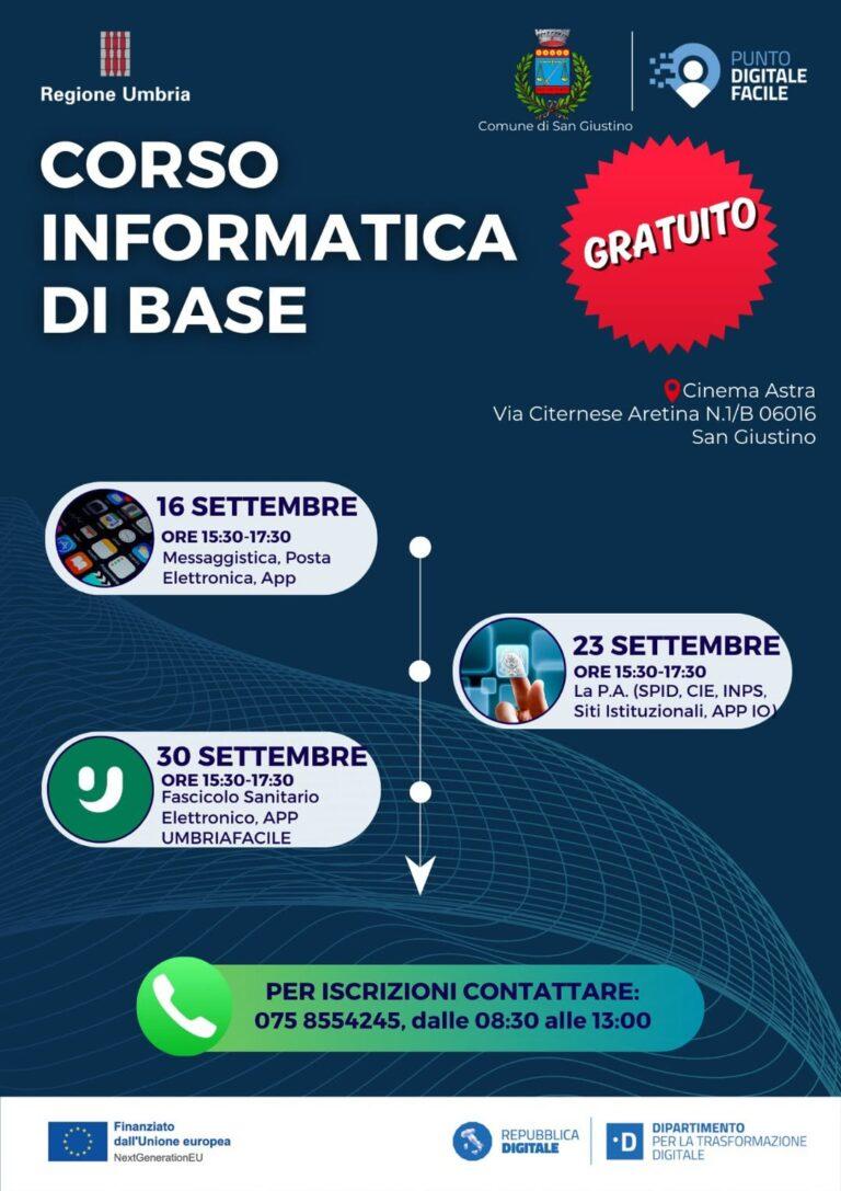 Corso gratuito di Informatica di base al Cinema Astra di San Giustino