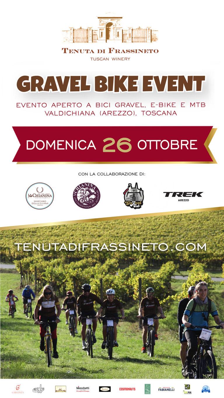 “Gravel Bike Event 2025”. Domenica 26 ottobre torna l’appuntamento per gli amanti delle due ruote e del buon vino alla Tenuta di Frassineto
