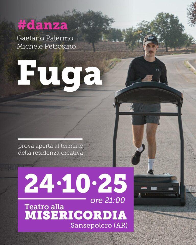 “Fuga una corsa che si fa perfomance”. Venerdì 24 otto al teatro della Misericordia di Sansepolcro