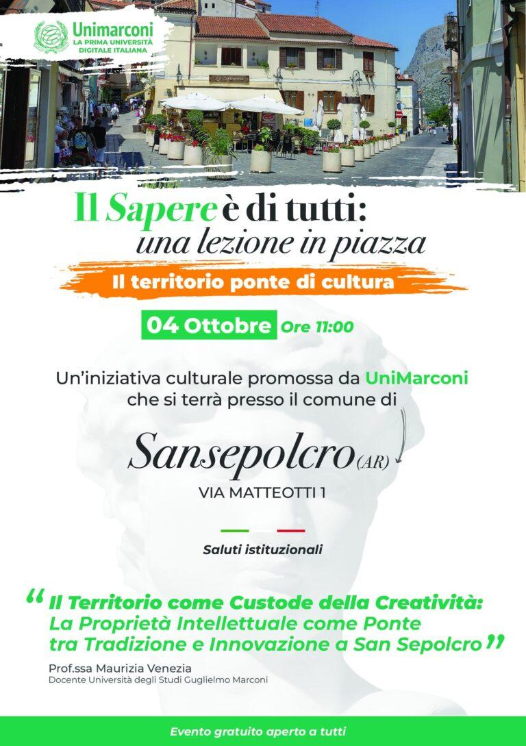 Sansepolcro protagonista de “Il sapere è di tutti – Una lezione in piazza”