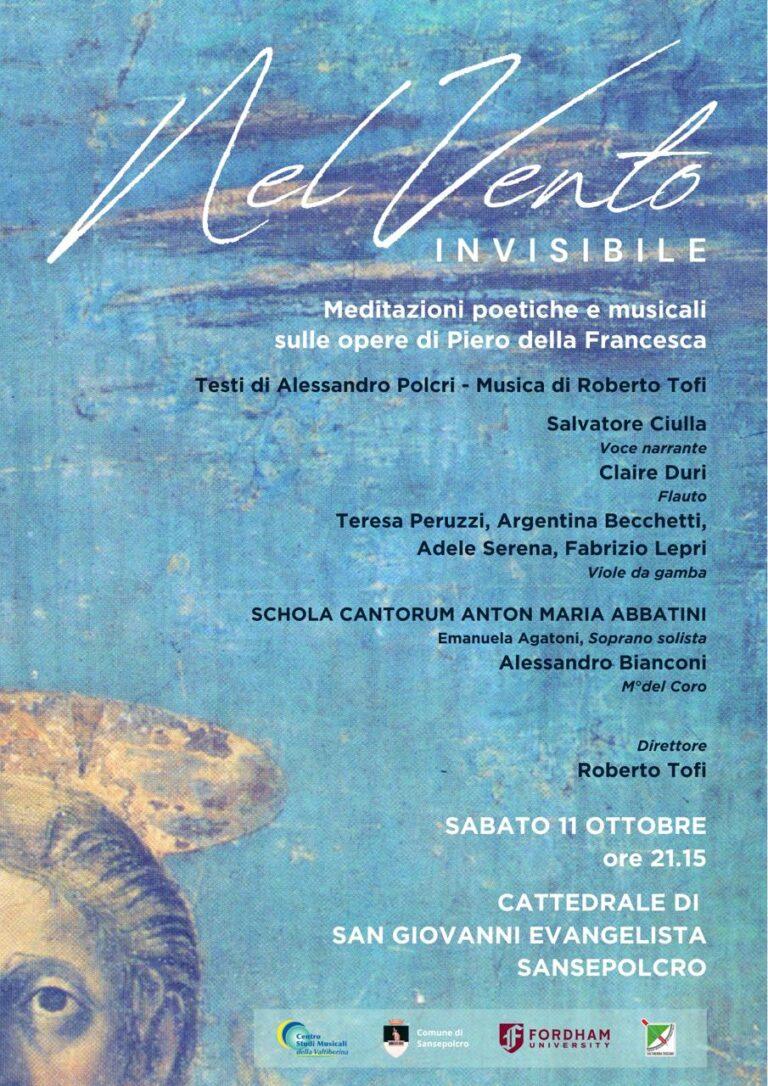 “Nel vento invisibile”: a Sansepolcro omaggio a Piero della Francesca con poesia e musica