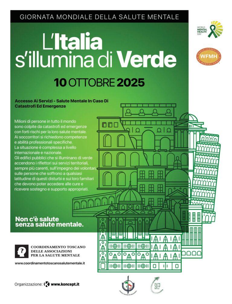 Giornata Mondiale della Salute Mentale – Sansepolcro si illumina di verde